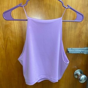 Purple cropped tank top